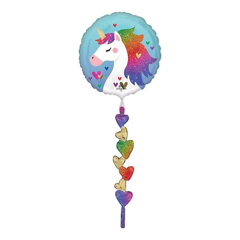 BALLON METALLIQUE ROND LICORNE AIRWALKER 60 X 170 CM BALLON METALLIQUE ROND LICORNE AIRWALKER 60 X 170 CM