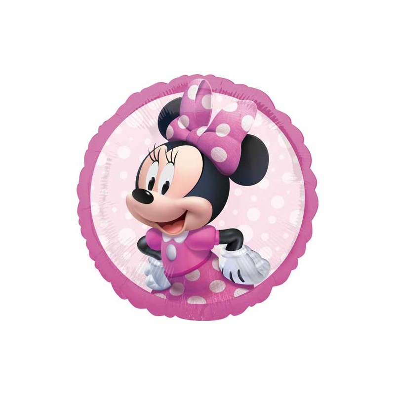BALLON METALLIQUE ROND MINNIE ROSE 43 CM BALLON METALLIQUE ROND MINNIE ROSE 43 CM