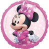 BALLON METALLIQUE ROND MINNIE ROSE 43 CM 