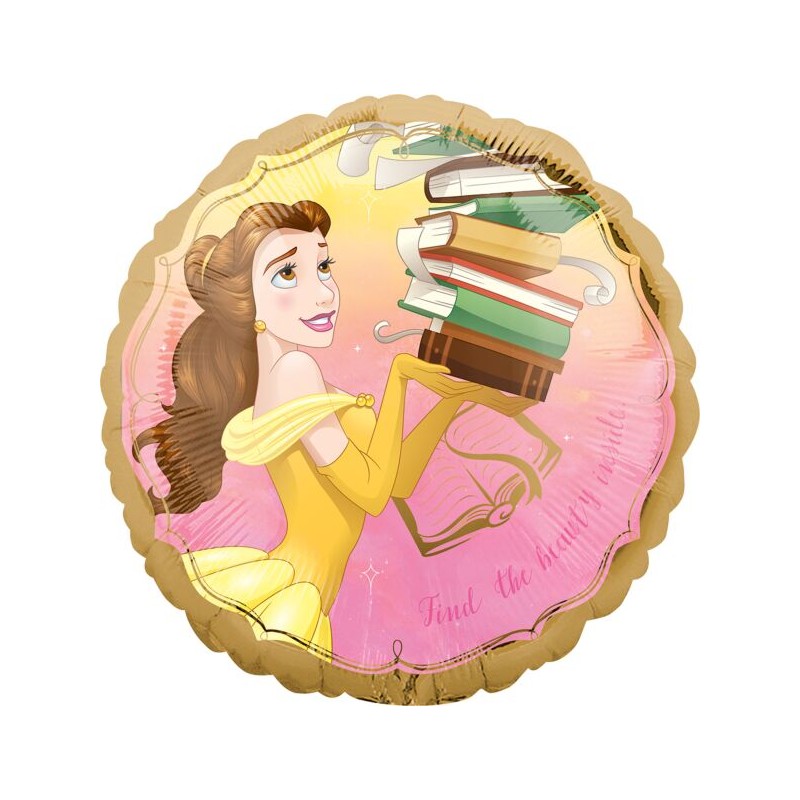 BALLON METALLIQUE ROND PRINCESSE LA BELLE DISNEY 43 CM BALLON METALLIQUE ROND PRINCESSE LA BELLE DISNEY 43 CM