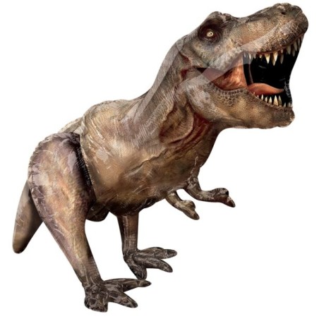 BALLON METALLIQUE DINAUSAURE JURASSIC WORLD MARRON AIR FILLED  71 X 50 CM 