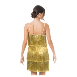 ROBE SCINTILLANTE A FRANGES OR TAILLE S