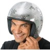 CASQUE BOULE A FACETTES ARGENT 