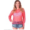 CHEMISE A FILLET ROSE FLUO TAILLE XXL