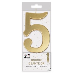 BOUGIE GEANTE OR CHIFFRE 5