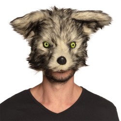 DEMI MASQUE LOUP-GAROU PELUCHE 