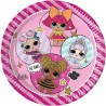 8 ASSIETTES POUPEE LOL 23 CM 