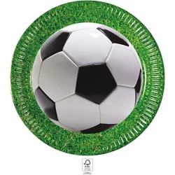8 ASSIETTES RONDES FOOT 23 CM 