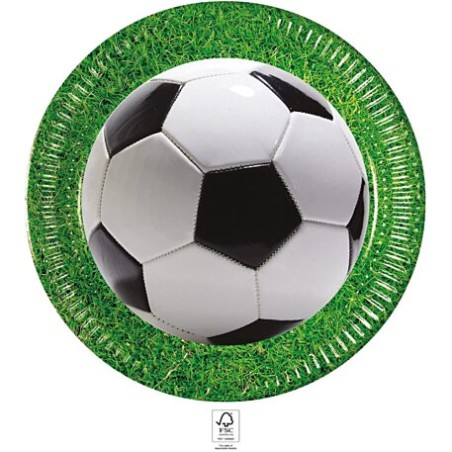 8 ASSIETTES RONDES FOOT 23 CM 