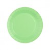 10 ASSIETTES CARTON RAINBOW RONDE VERT PASTEL   18 CM 