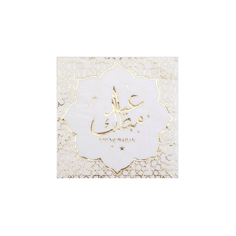 20 SERVIETTES   EID MUBARAK 33 X 33 CM 