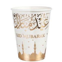 8 GOBELETS EID MUBARAK 27CL