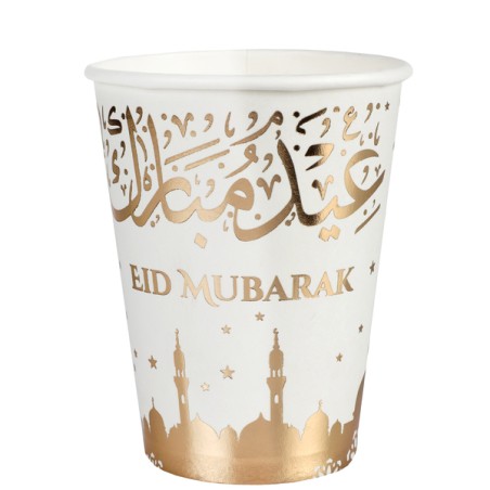 8 GOBELETS EID MUBARAK 27CL
