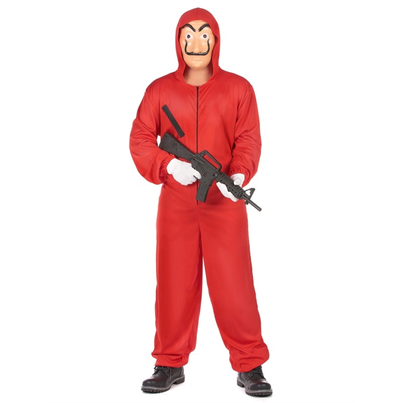 DEGUISEMENT BRAQUEUR OU VOLEUR ROUGE TAILLE L - XL