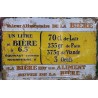 PLAQUE METAL VINTAGE VALEUR ALIMENTAIRE DE LA BIERE