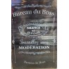 PLAQUE EN BOIS VINTAGE BUREAU DU BOSS
