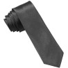 CRAVATE SATIN NOIRE SLIM