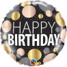 BALLON METALLIQUE ROND HAPPY BIRTHDAY 46CM 