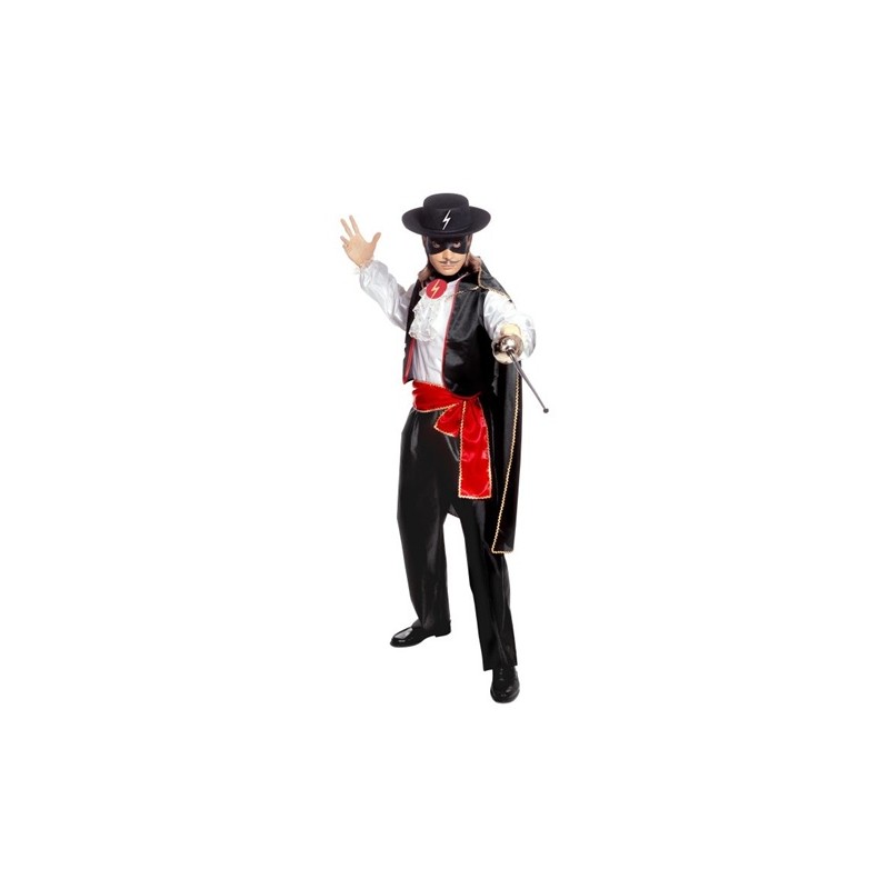 DEGUISEMENT JUSTICIER ZORRO MASQUE AVEC CAPE NOIR CEINTURE ROUGE TAILLE M DEGUISEMENT JUSTICIER ZORRO MASQUE AVEC CAPE NOIR CEINTURE ROUGE TAILLE M