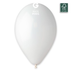 50 BALLONS BLANC WHITE BIO LATEX 33 CM  13"