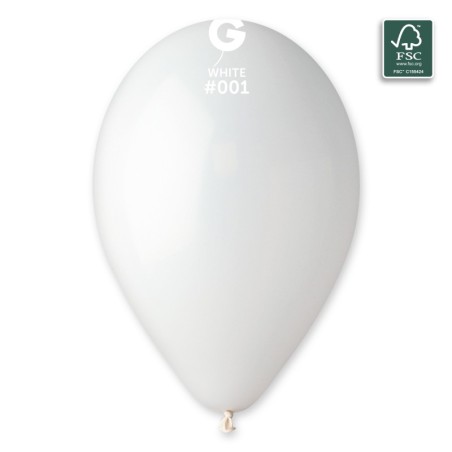 50 BALLONS BLANC WHITE BIO LATEX 33 CM  13"