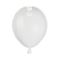 100 BALLONS BLANC WHITE BIO LATEX 13 CM  001