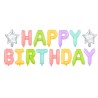GUIRLANDE BALLONS METALLIQUES GONFLABLE AIR HAPPY BIRTHDAY ROSE GOLD 340 X 35 CM