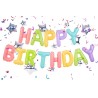 GUIRLANDE BALLONS METALLIQUES GONFLABLE AIR HAPPY BIRTHDAY ROSE GOLD 340 X 35 CM