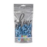 50 BALLONS SHINY BLEU 33CM 