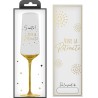COFFRET CADEAU FLUTE TRANSPARENT VIVE LA RETRAITE EN OR