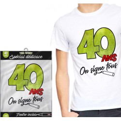 T-SHIRT DEDICACE  40 ANS