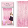 RIDEAU A FRANGES METALLIQUE ROSE CLAIR