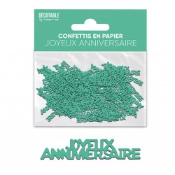 CONFETTIS DE TABLE JOYEUX ANNIVERSAIRE VERT