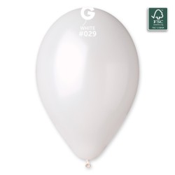 50 BALLONS BLANC PERLE OU NACRE  029 BIO LATEX 30 CM 