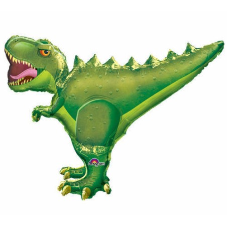 BALLON METALLIQUE T-REX DINOSAURE 91 X 76 CM