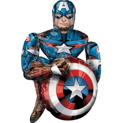 BALLON METALLIQUE AIRWALKER MARVEL CAPTAIN AMERICA 99 CM