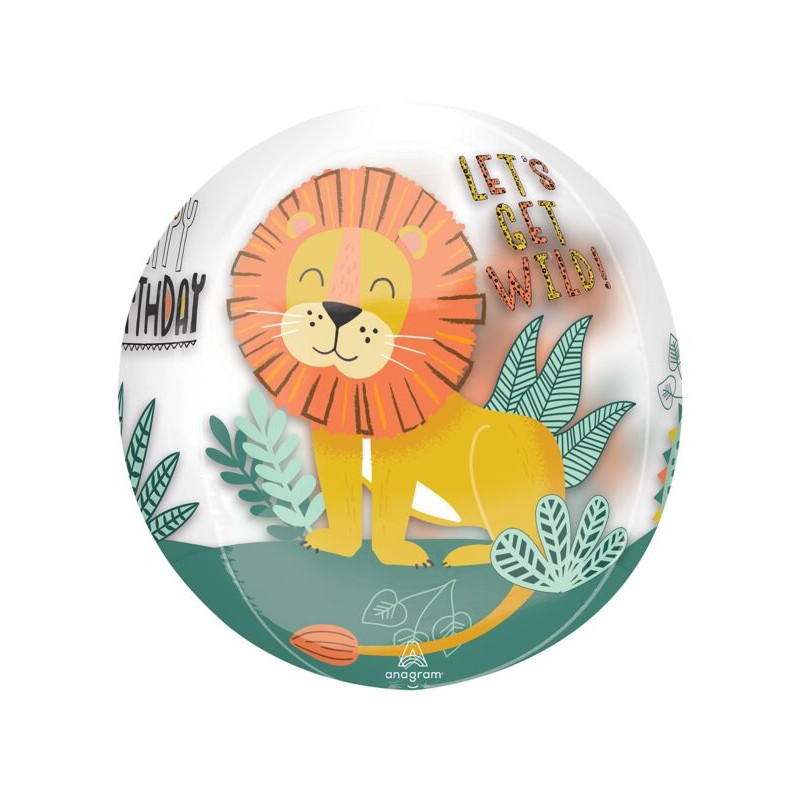 BALLON METALLIQUE ORBZ ANIMAUX DE LA JUNGLE GET WILD BIRTHDAY 38 X 40 CM BALLON METALLIQUE ORBZ ANIMAUX DE LA JUNGLE GET WILD BIRTHDAY 38 X 40 CM