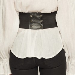 CORSET NOIR TYPE MEDIEVAL-PIRATE TAILLE M-L
