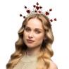 SERRE-TETE DORE AVEC COEUR ROUGE 