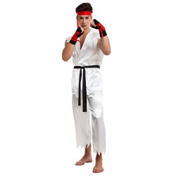 DEGUISEMENT HOMME KARATE COMBATTANT AU POING TAILLE M-L