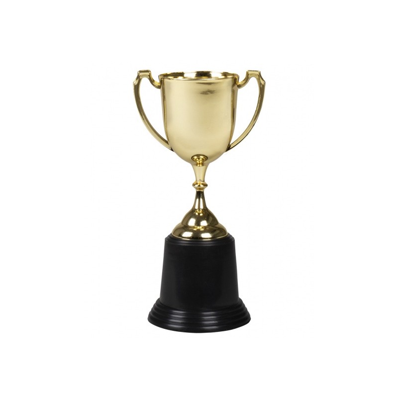 TROPHEE OU COUPE EN PLASTIQUE OR 22 CM 
