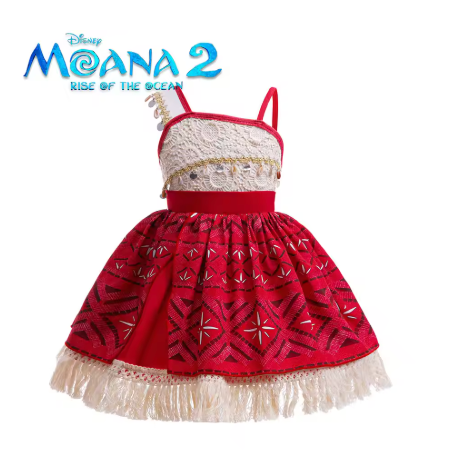 DEGUISEMENT PRINCESSE VAIANA OU MOANA ROBE FILM 2 TAILLE 130 CM
