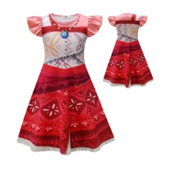 DEGUISEMENT PRINCESSE VAIANA OU MOANA ROBE SIMPLE FILM 2 TAILLE 140 CM