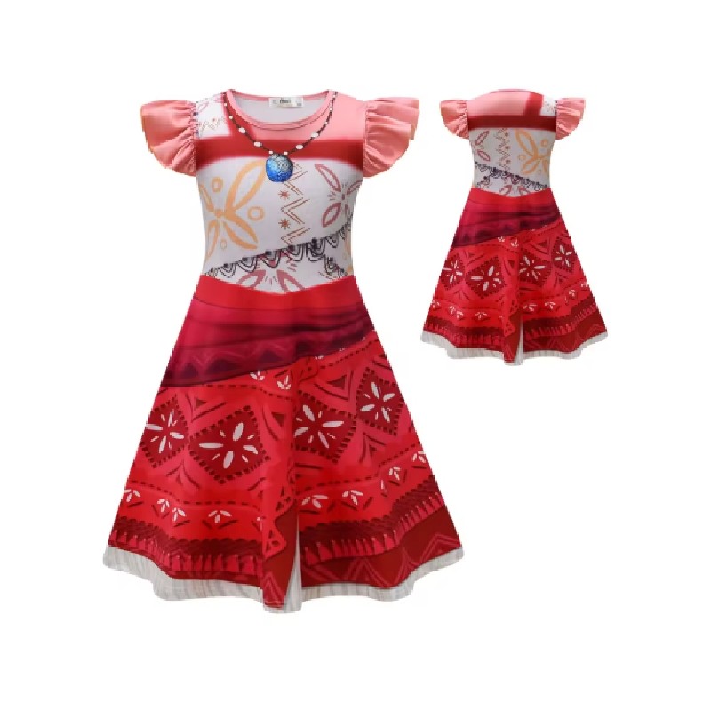DEGUISEMENT PRINCESSE VAIANA OU MOANA ROBE SIMPLE FILM 2 TAILLE 140 CM