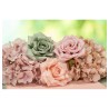 4 TETES DE ROSE VERT SAUGE 11 CM X 6 CM 