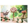 TETE DE ROSE VELOURS ROSE POUDRE 28 CM X 18 CM 