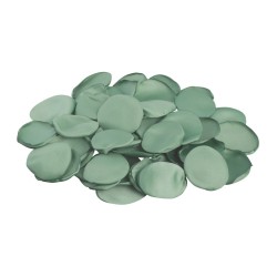 SACHET 50 PETALES DE ROSE SATIN VERT SAUGE 3 CM X 4 CM 