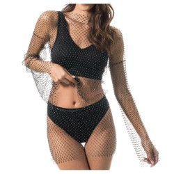 TOP FESTIVAL MAILL RESILLE ET STRASS NOIR 