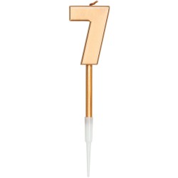 BOUGIE CHIFFRE 7 OR
