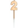 BOUGIE CHIFFRE 2 OR